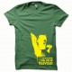 Tee shirt Afro Revolution jaune/vert bouteille