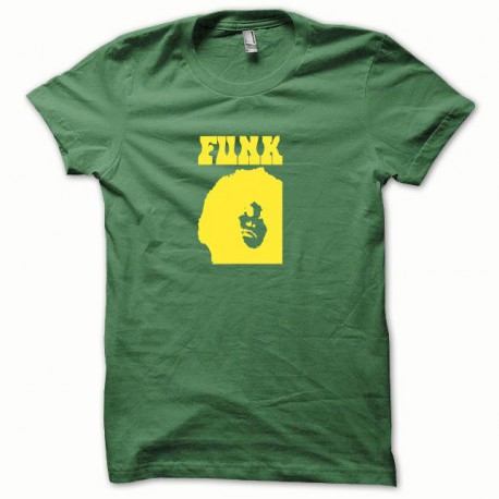 Tee shirt Afro Funk jaune/vert bouteille