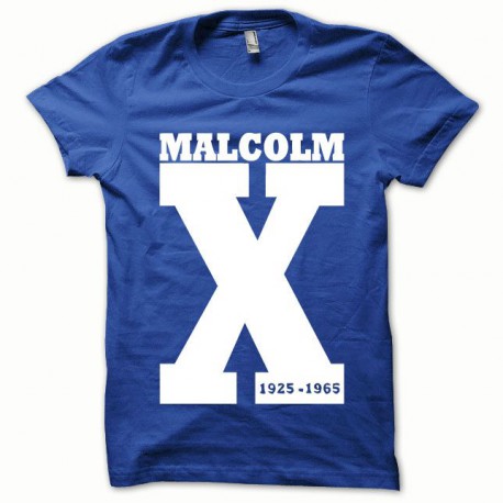 Malcolm X t-shirt white / royal