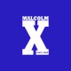 Malcolm X t-shirt white / royal