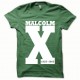 Malcolm X t-shirt white / green bottle