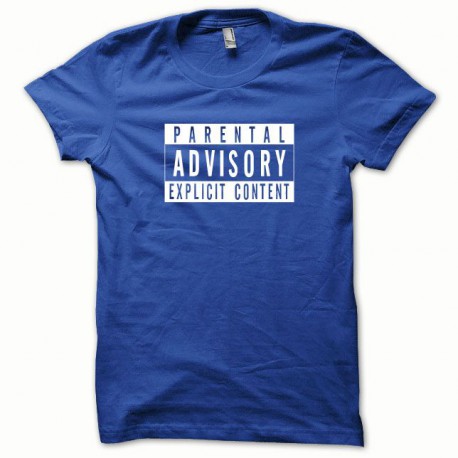 Shirt Parental Advisory white / royal