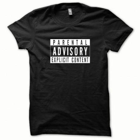 Tee shirt Parental Advisory blanc/noir