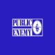 Tee shirt Public Enemy blanc/bleu royal